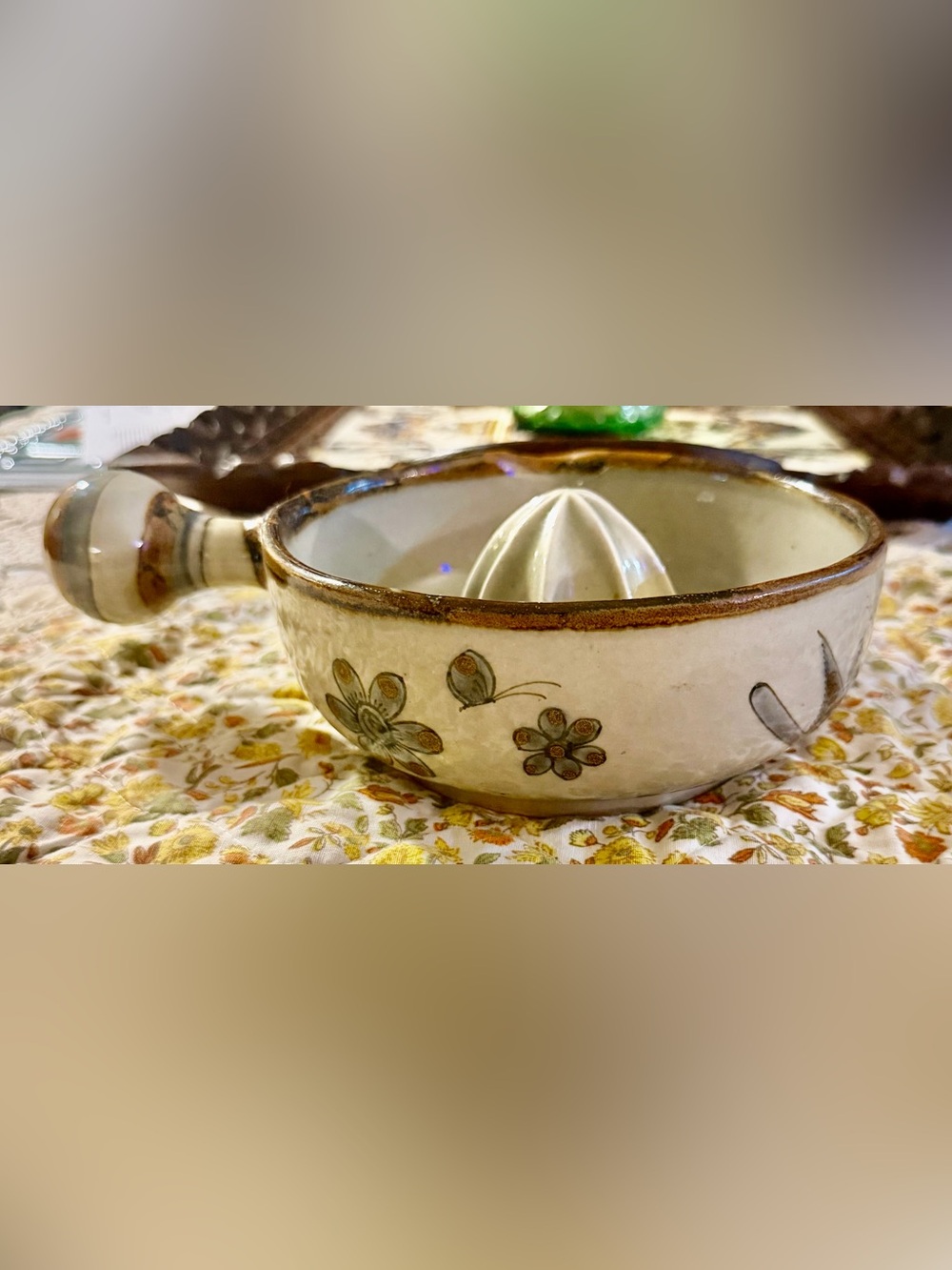 Vintage 1970s Ken Edwards Tonala pottery citrus juicer